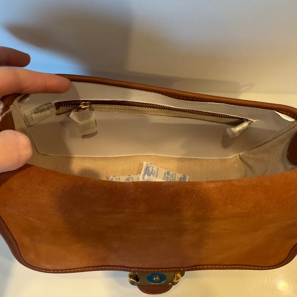 NWT Coach C5262 Smooth Leather and Suede Soft Tabby Shoulder Bag 2 Straps-Canyon - Picture 14 of 15